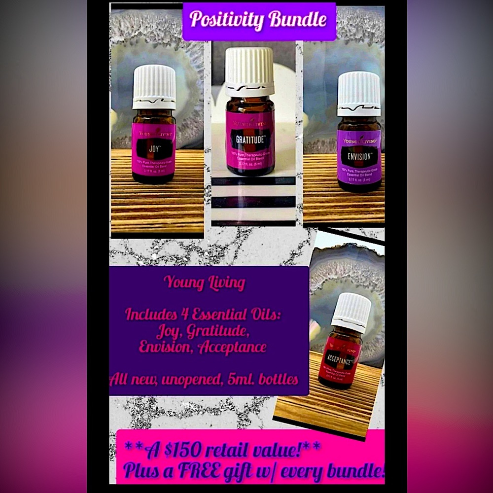 Young Living Essential Oils +FREE GIFTS! Joy + Acceptance + Gratitude + Envision